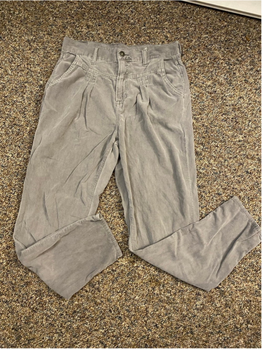 Sz 4 Grey Corduroy Trouser Pants American Eagle